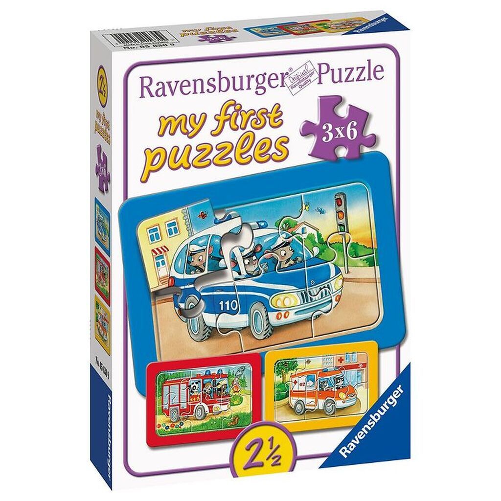 Ravensburger Puslespil - My First - 3 Forskellige - Animals In A