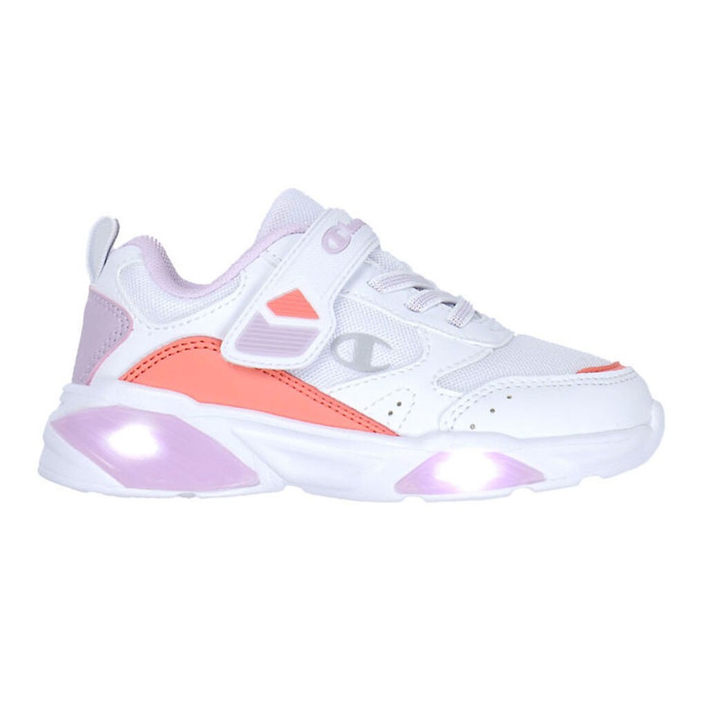 Champion Sko m. Lys - Wave Low Cut - Hvid/Lilla/Rosa