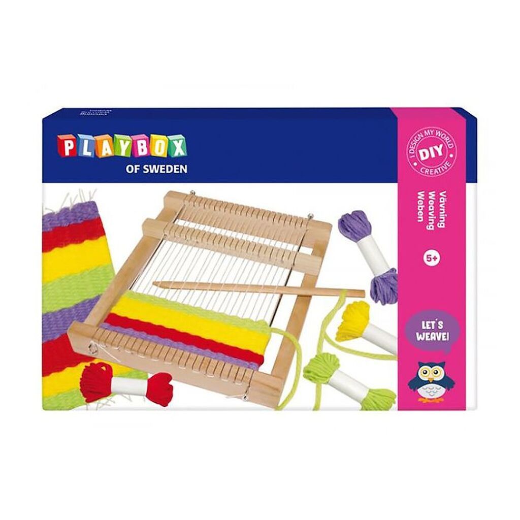 Playbox Kreativt Sæt - Væveramme m. 4 Farver