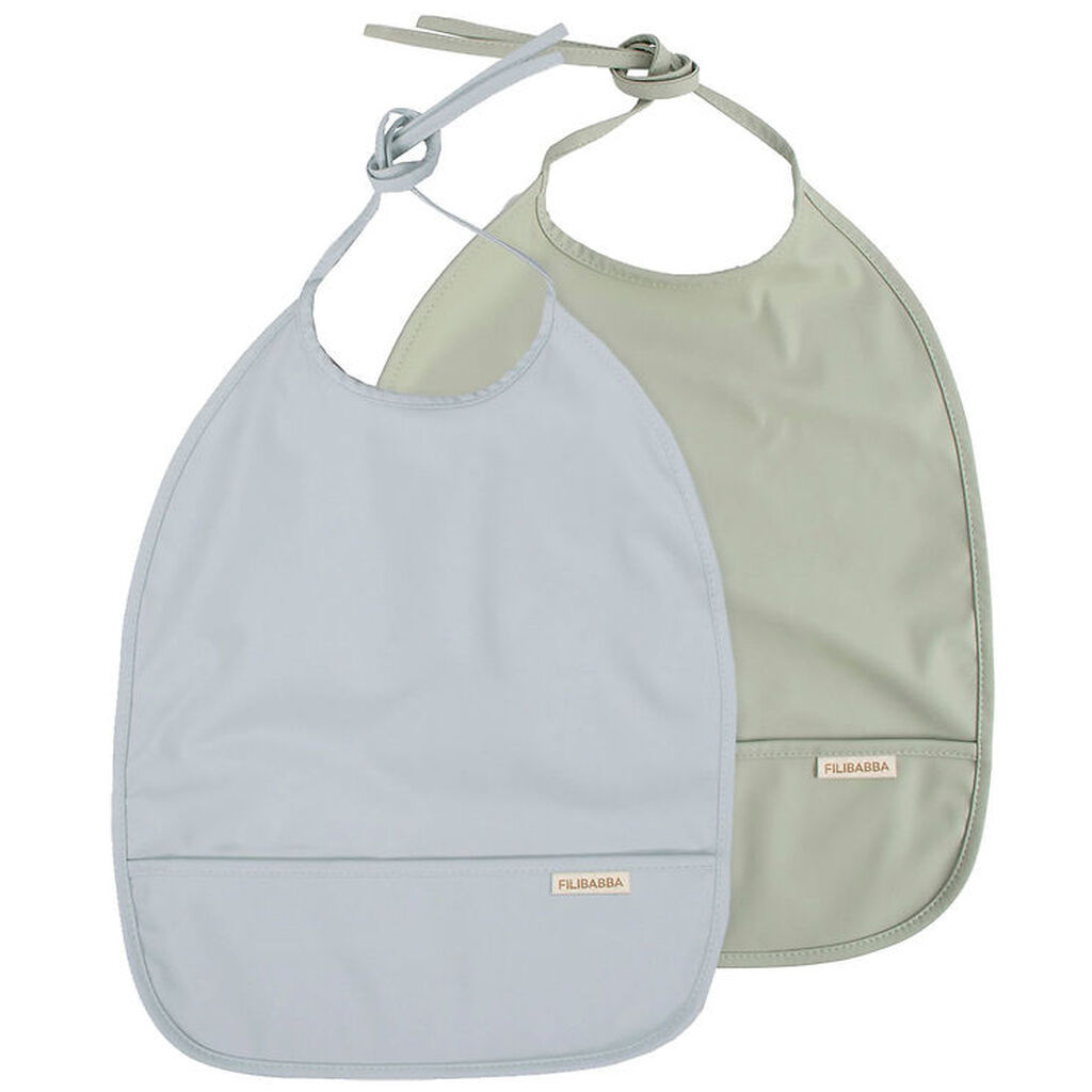 Filibabba Hagesmække m. Lomme - PU - 2-pak - Pearl Blue/Desert S