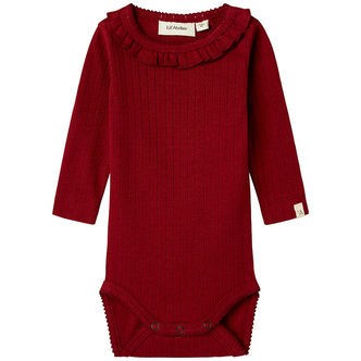 Lil Atelier Body l/æ - Rib - NbfRachel - Red Dahlia