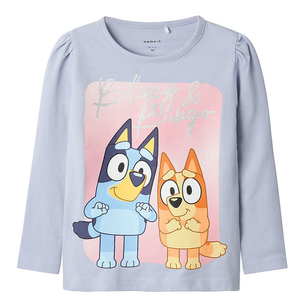 Name It Bluse - NmfOddny - Icelandic Blue m. Print