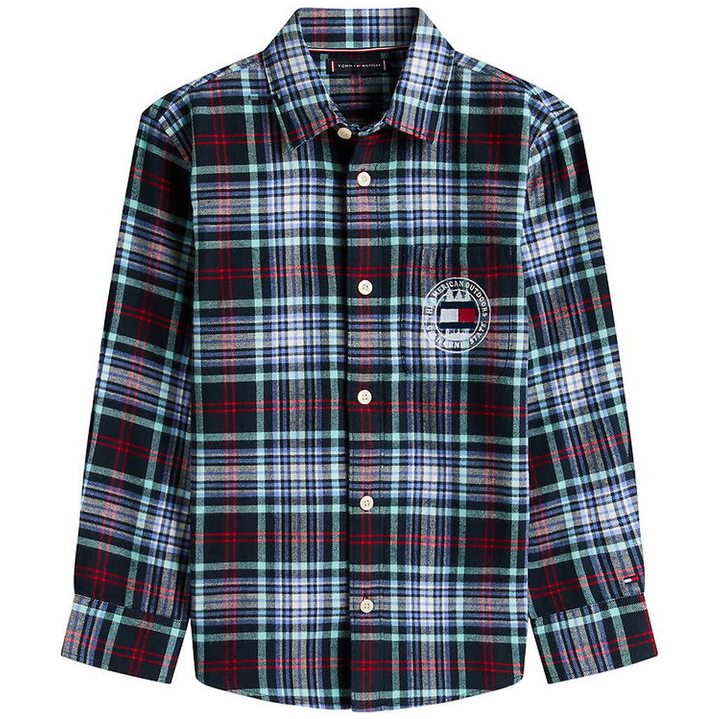 Tommy Hilfiger Skjorte - Graphic Check - Dark Navy/ Check Blue