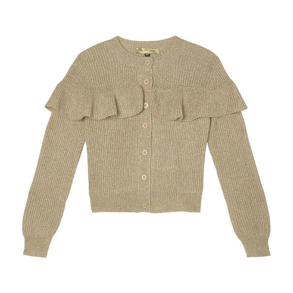 Stella McCartney Kids Cardigan - Strik - Beige/Guld