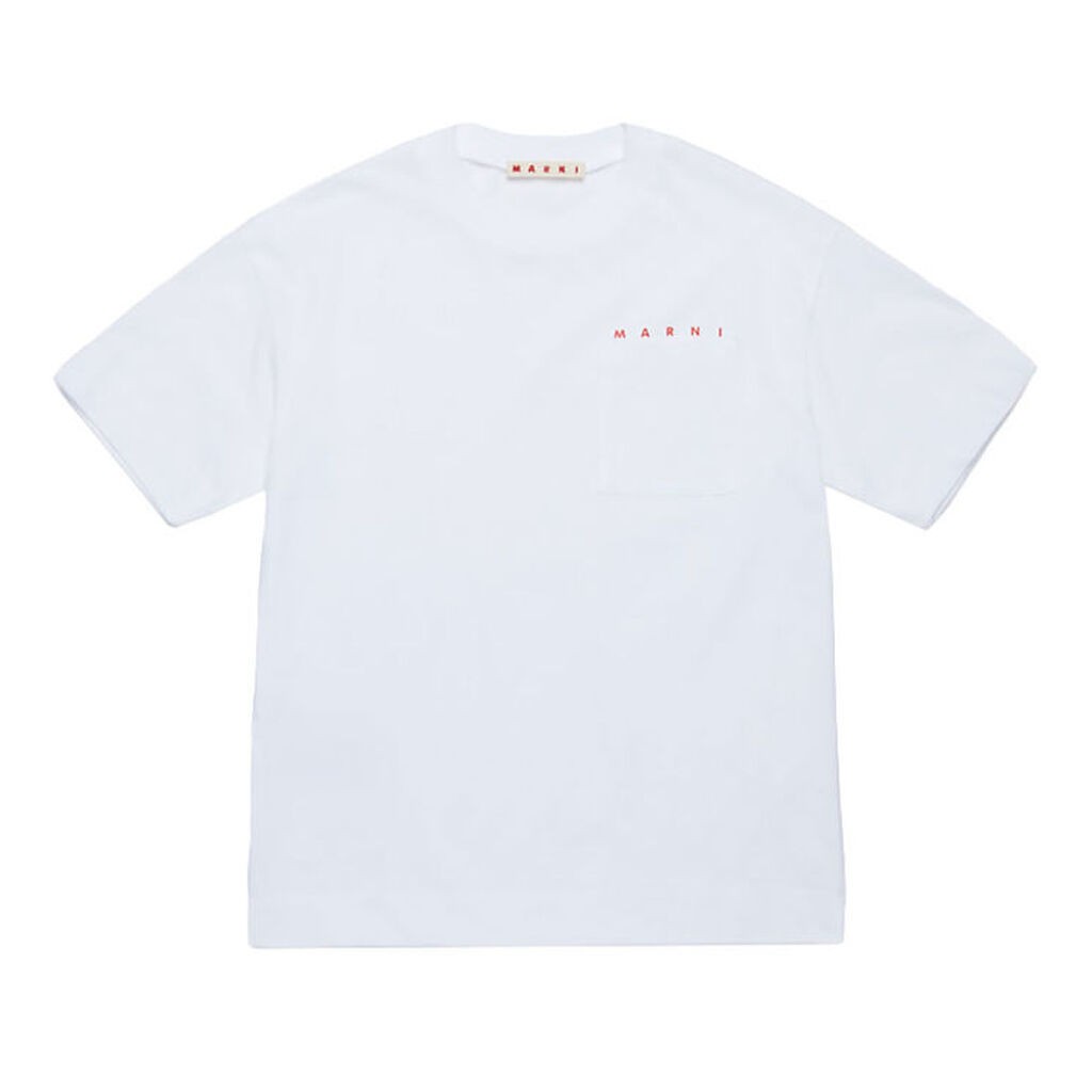Marni T-shirt - Hvid m. Lomme