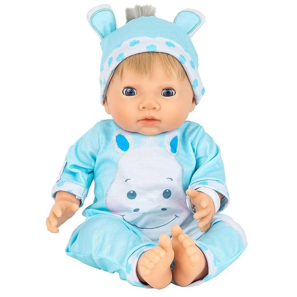 Tiny Treasures Dukke m. Blond Hår - Hippo Outfit