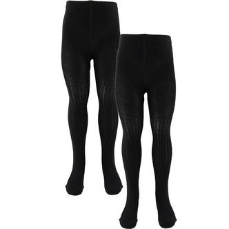 Name It Strømpebukser - Noos - Rib - NknPantyhose - 2-pak - Sort