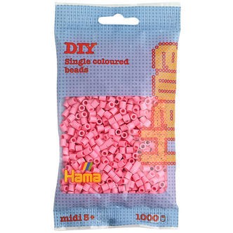 Hama Midi Perler - 1000 stk. - 06 Lyserød