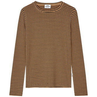 Mads Nørgaard Bluse - Rib - Viskose - Talika - Ermine/Black