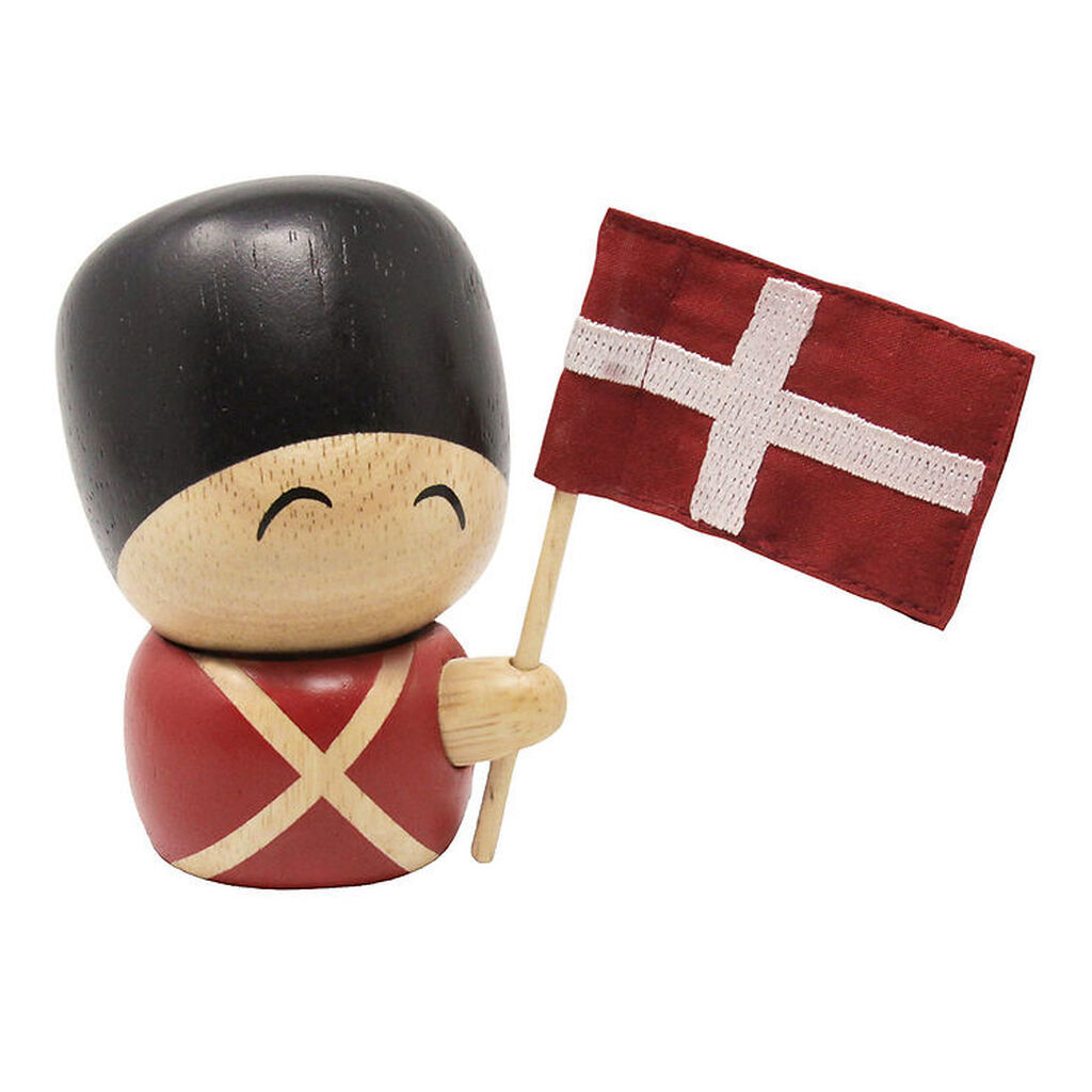 FableWood Garder - Henrik - 9 cm - Natur/Rød/Sort