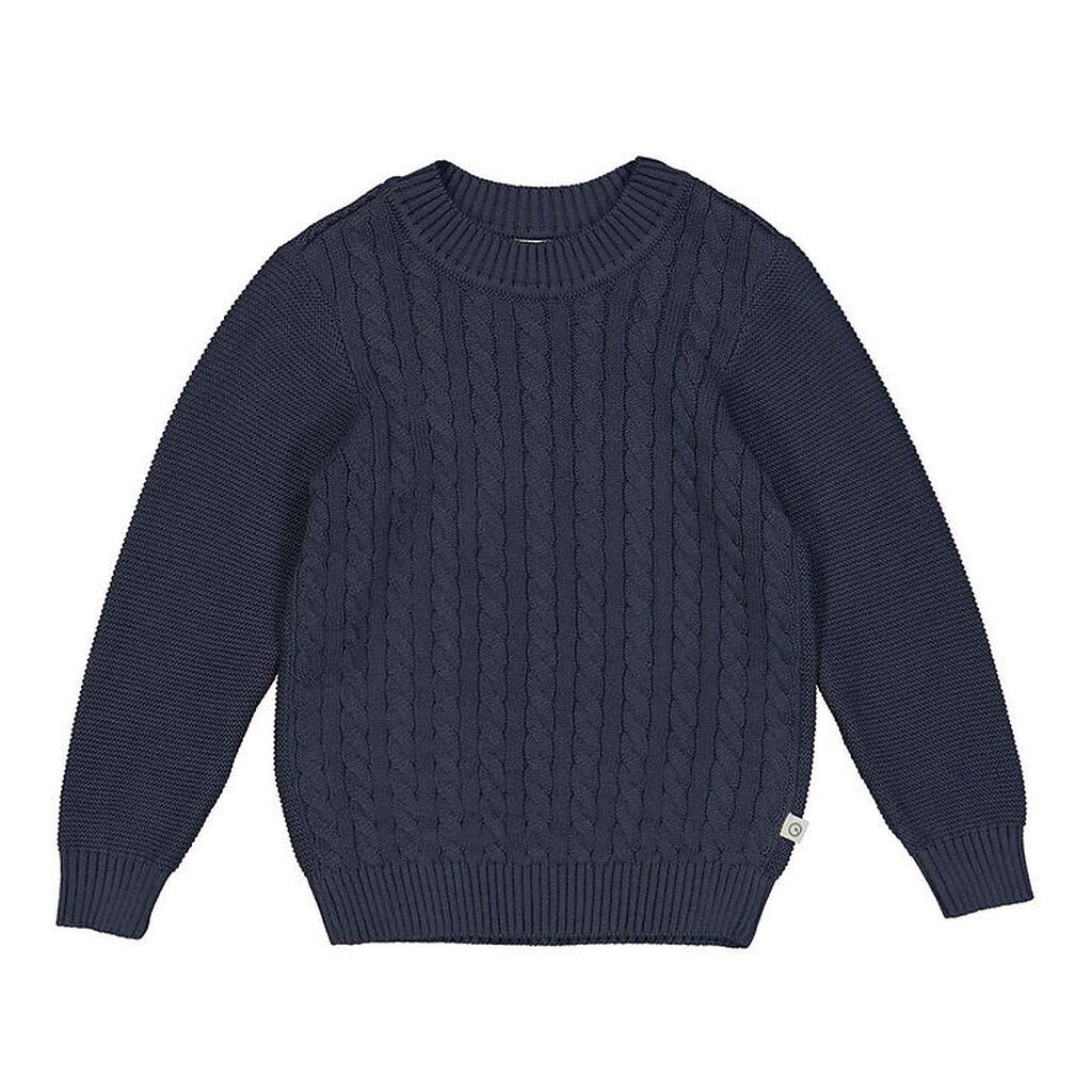 Müsli Bluse - Strik - Cable - Night Blue