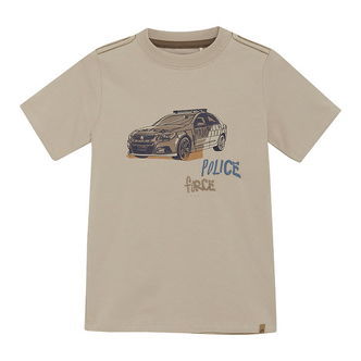 Minymo T-shirt - Oxford Tan m. Politibil