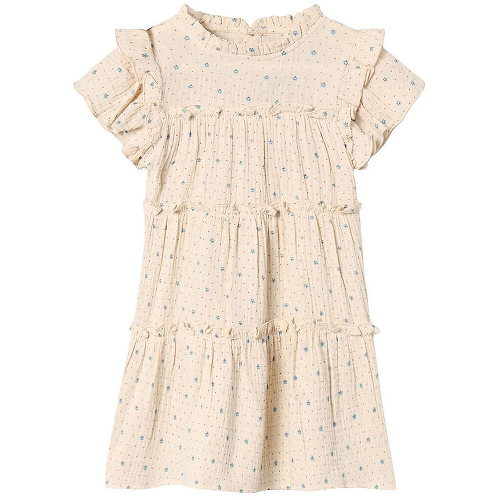 Fliink Kjole - Blooming - Sandshell AOP