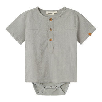 Lil Atelier Skjortebody k/æ - NbmHoman - Limestone m. Struktur