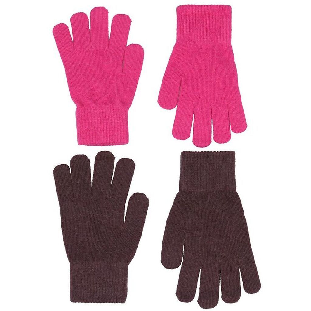 CeLaVi Handsker - Uld/Nylon - 2-pak - Pink/Mørkelilla