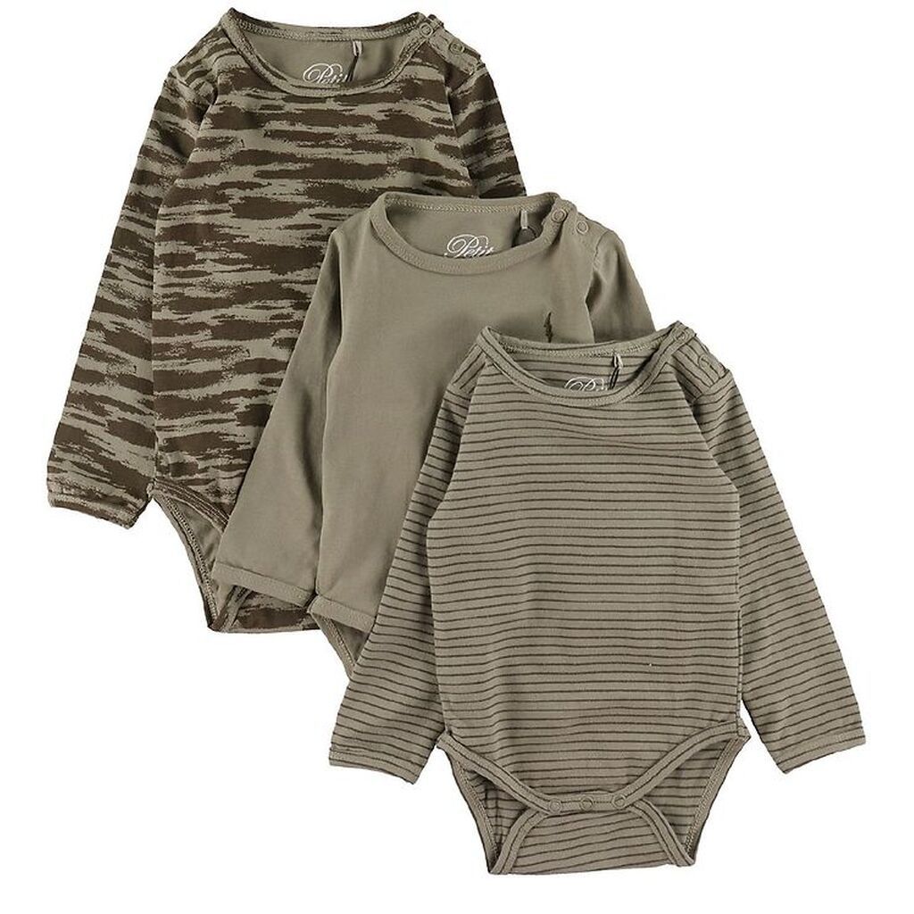 Sofie Schnoor Body l/æ - 3-pak - Dusty Green