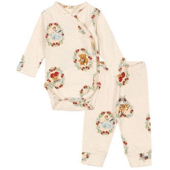 Konges Sløjd Sæt - Slå-om Body l/æ/Leggings - Deer Diary