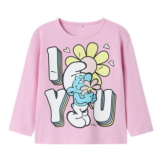 Name It Bluse - NmfFrida - Smølferne - Pink Frosting