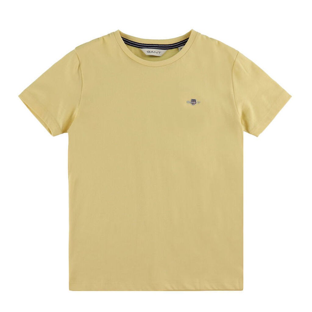 GANT T-shirt - Shield - Dusty Light Yellow