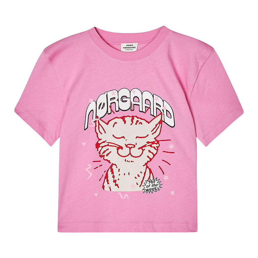 Mads Nørgaard T-shirt - Tristi - Fuchsia Pink m. Print