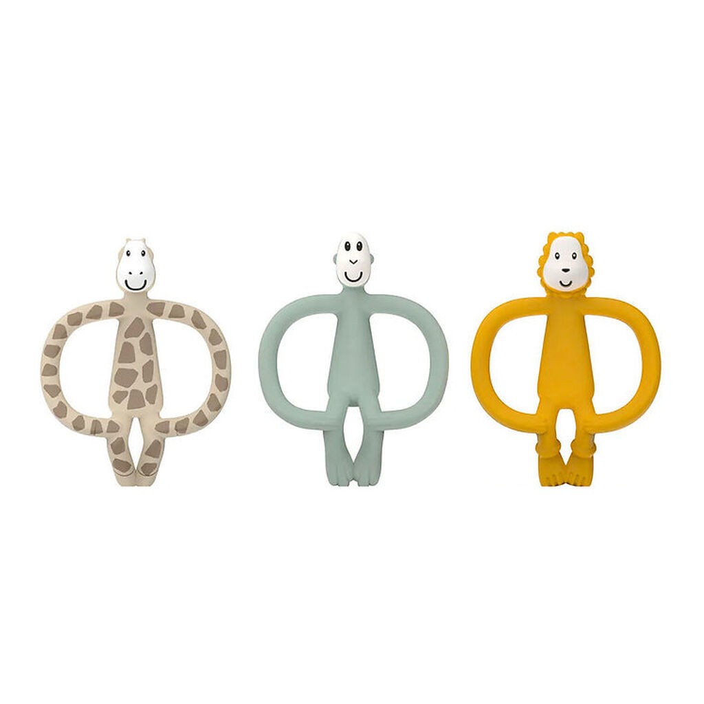 Matchstick Monkey Bideringe - 3-pak - Animal Teether Gift Set