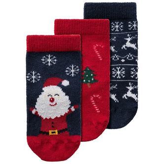 Name It Strømper - NbnRichristmas - 3-pak - Dark Sapphire/Jester