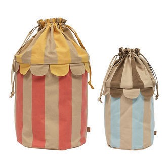 OYOY Opbevaringskurve - Saga - 2-pak - Ice Blue/ Red