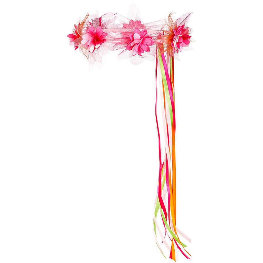 Souza Udklædning - Hårbøjle m. Blomster - Paula - Pink/Orange