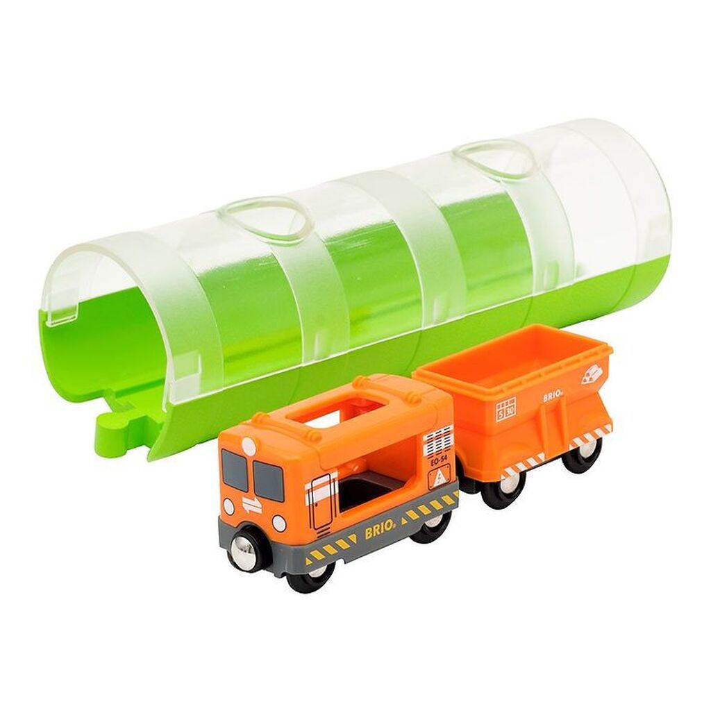 BRIO World Godstog m. Tunnel - Orange 33891