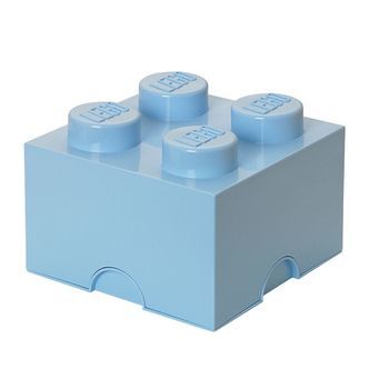 LEGOÂ® Storage Opbevaringsboks - 4 Knopper - 25x25x18 - Lyseblå