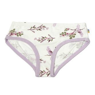 Joha Trusser - Bambus - Off White/Lilla m. Papegøje