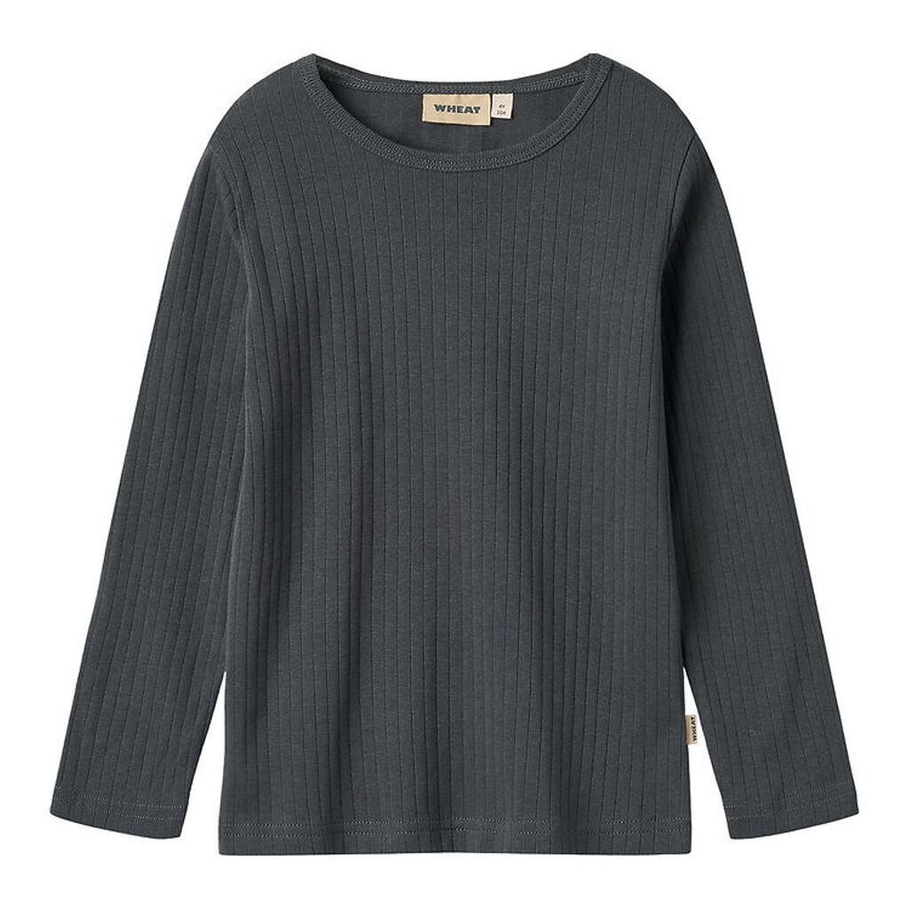 Wheat Bluse - Rib - Stig - Black Sea