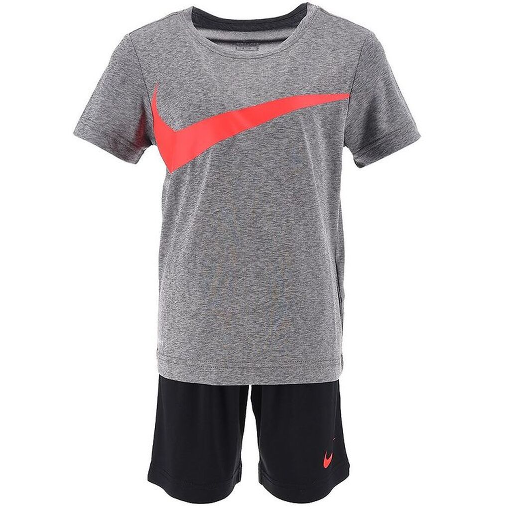 Nike Shortssæt - T-shirt/Shorts - Sort/Grå