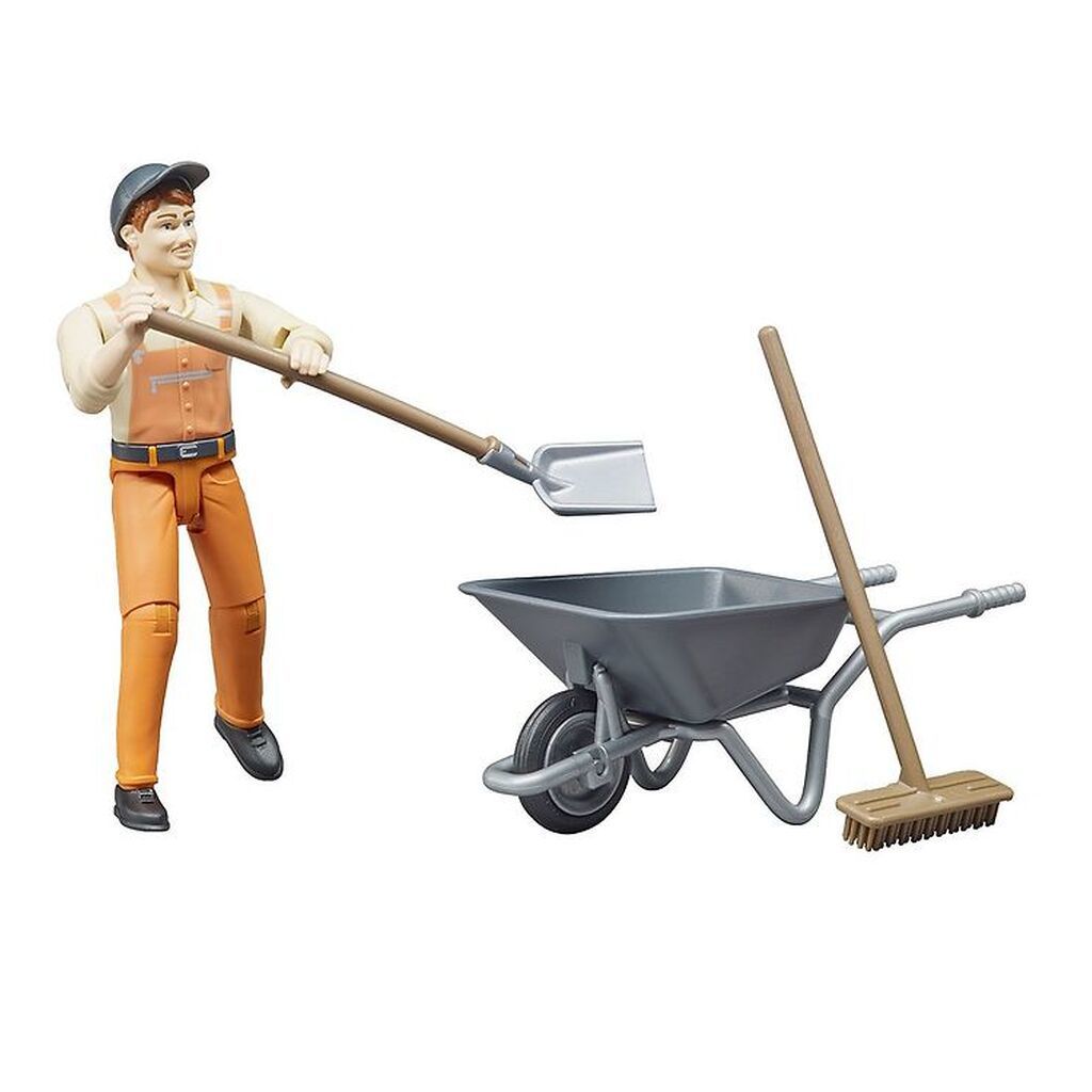 Bruder Figur - bworld - Kommunalarbejder m. Tilbehør - 62130