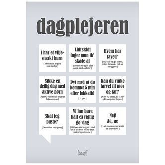 Dialægt Plakat - 30x42 - Dagplejeren