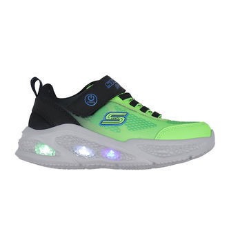 Skechers Sko m. Lys - Meteor Light - Krendox - Sort/Blå/Lime