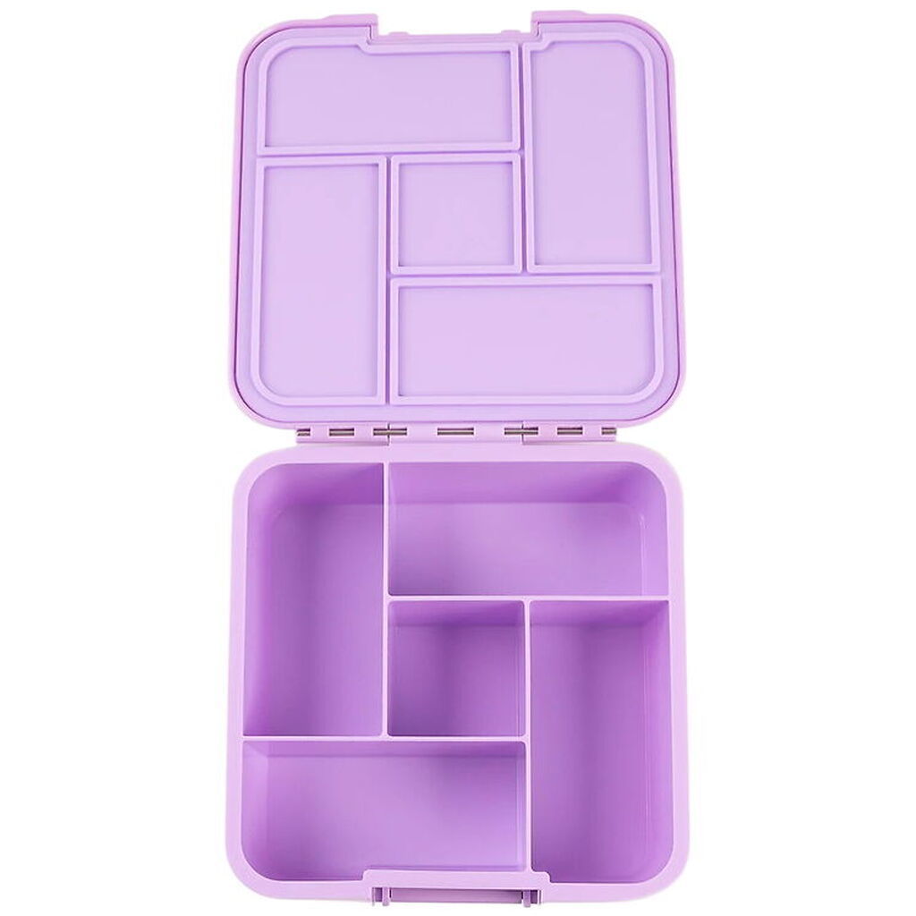 MontiiCo Madkasse m. 5 rum - Bento Five - 980 ml - Lilac