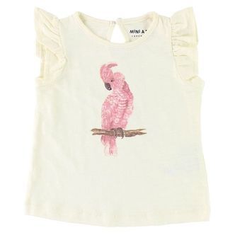 Mini A Ture T-shirt - Decia - Hvid m. Papegøje