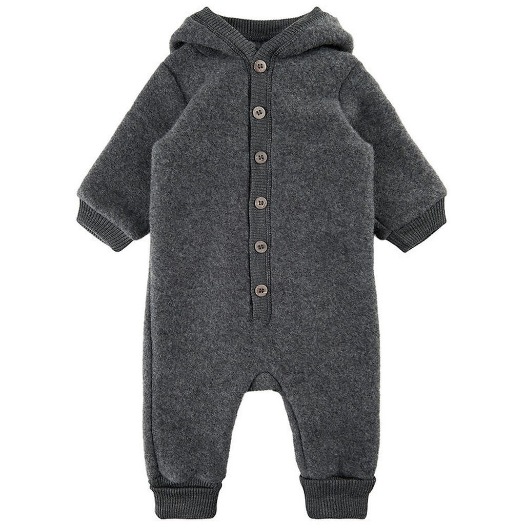 Mikk-Line Køredragt m. Hætte - Uld - Anthracite Melange