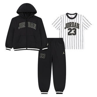 Jordan Sweatsæt - Sort/Hvid m. Guld