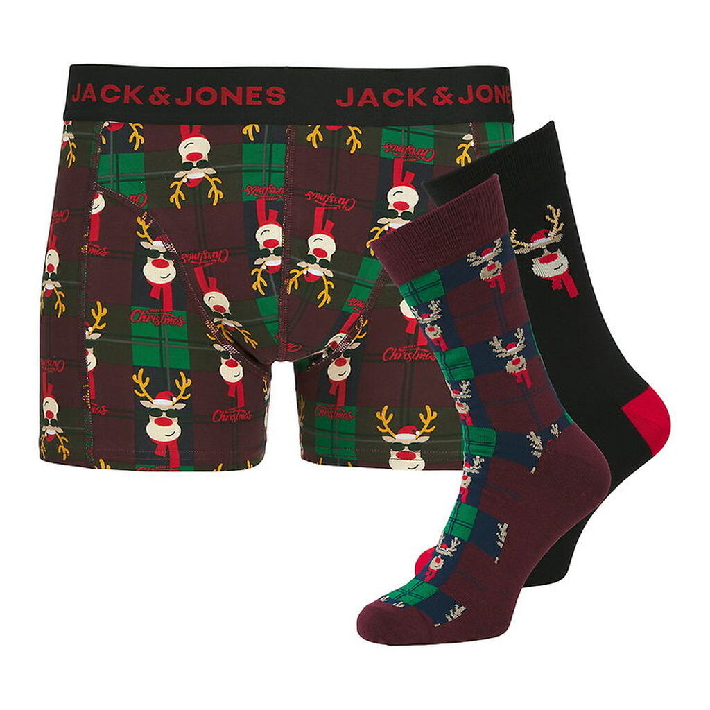 Jack & Jones Gaveæske - Boxershorts/Strømper - JacRudolph - Wine