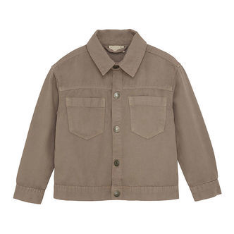 Minymo Denimjakke - Canvas - Timber Wolf