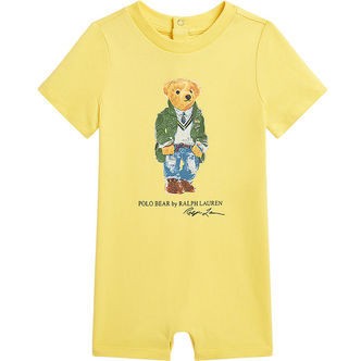 Polo Ralph Lauren Sommerdragt - Oasis Yellow m. Bamse
