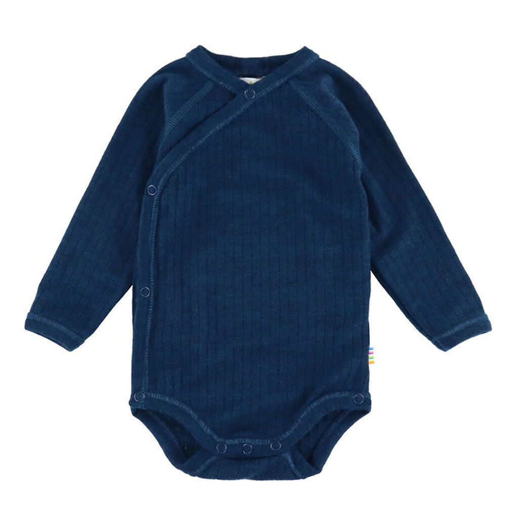 Joha Slå-om Body l/æ - Uld - Rib - Mørk Turkis