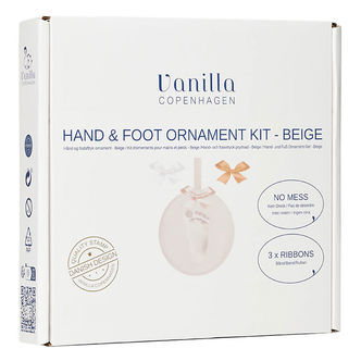 Vanilla Copenhagen Hånd- og Fodaftryksæt m. Bånd - Beige