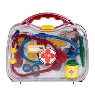 Klein Lægekuffert m. 10 Dele - 26x23 cm - Multifarvet