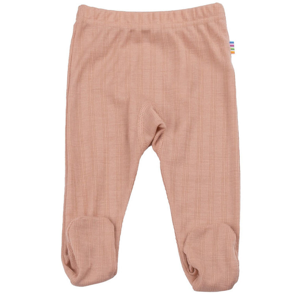 Joha Leggings m. Fødder - Uld/Silke - Fersken