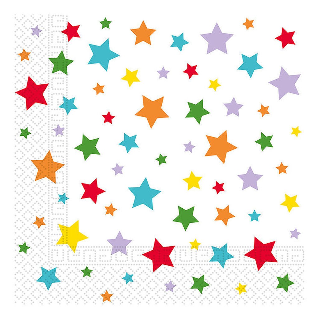 Decorata Party Servietter - 20-pak - 33x33 cm - Multicolor Brigh