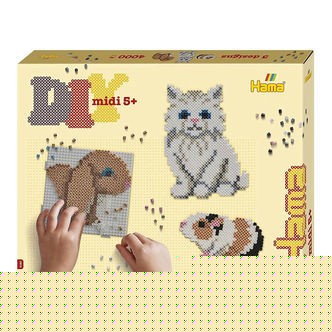 Hama Midi Gaveæske - 4000 stk. - Kæledyr