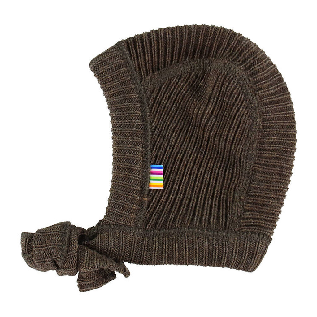 Joha Babyhjelm - Uld - Strik - Brun Meleret